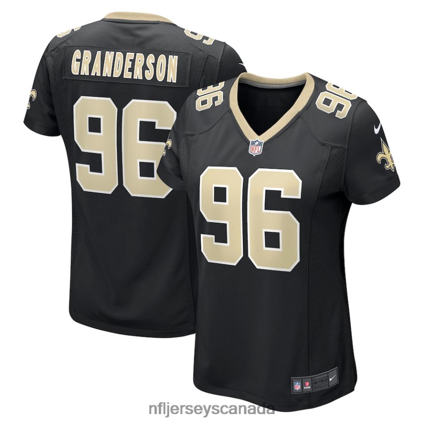 Women New Orleans Saints Carl Granderson Nike Black Game Jersey Clothing NFL TBXFR65149