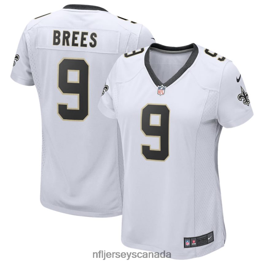 Women New Orleans Saints Drew Brees Nike White Game Player Jersey Clothing NFL TBXFR62480
