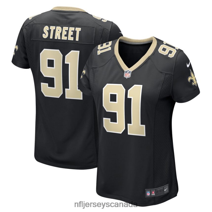 Women New Orleans Saints Kentavius Street Nike Black Game Player Jersey Clothing NFL TBXFR66445