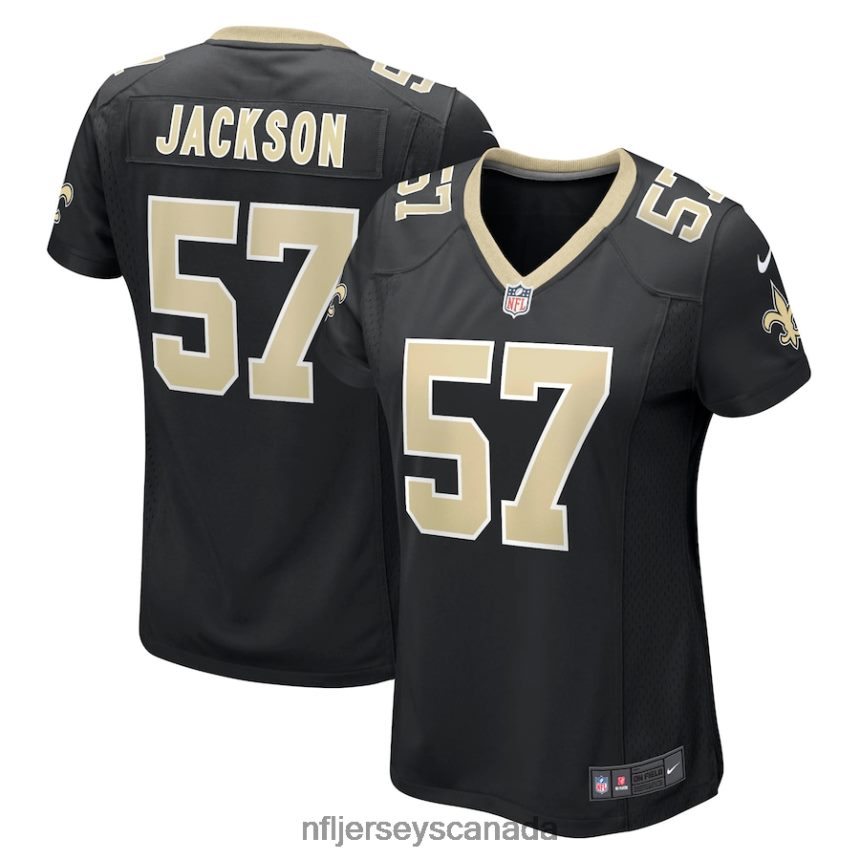 Women New Orleans Saints Rickey Jackson Nike Black Retired Player Jersey Clothing NFL TBXFR65126