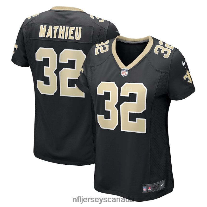 Women New Orleans Saints Tyrann Mathieu Nike Black Game Jersey Clothing NFL TBXFR62780
