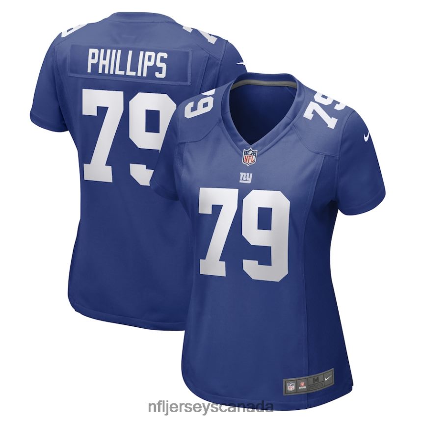 Women New York Giants Tyre Phillips Nike Royal Game Player Jersey Clothing NFL TBXFR66021