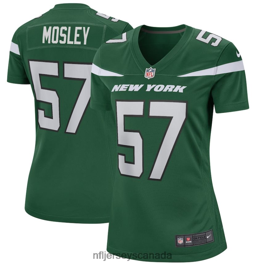 Women New York Jets C.J. Mosley Nike Gotham Green Game Player Jersey Clothing NFL TBXFR63803