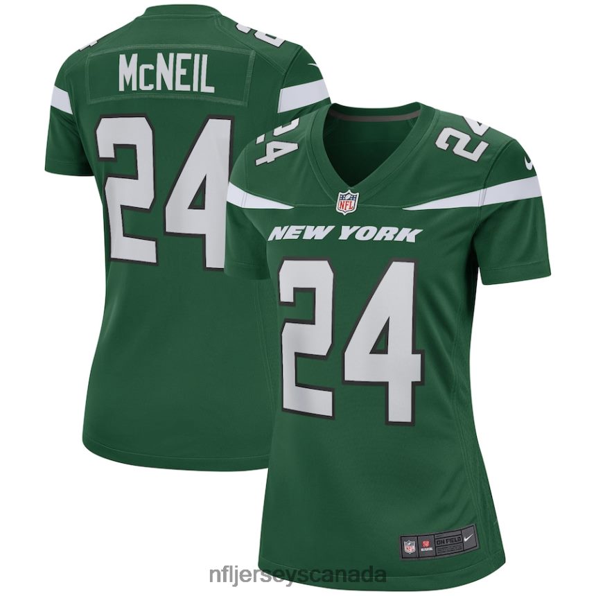 Women New York Jets Freeman McNeil Nike Gotham Green Game Retired Player Jersey Clothing NFL TBXFR65023