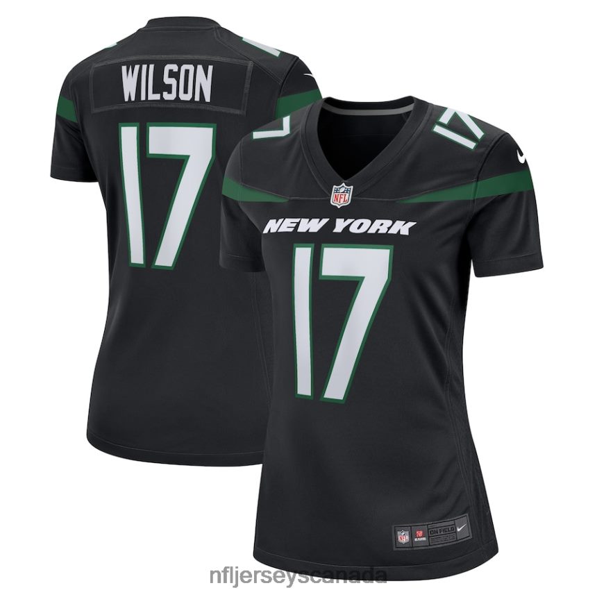 Women New York Jets Garrett Wilson Nike Stealth Black Alternate Game Player Jersey Clothing NFL TBXFR62211