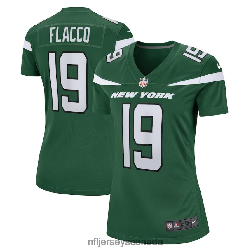 Women New York Jets Joe Flacco Nike Gotham Green Player Game Jersey Clothing NFL TBXFR65005