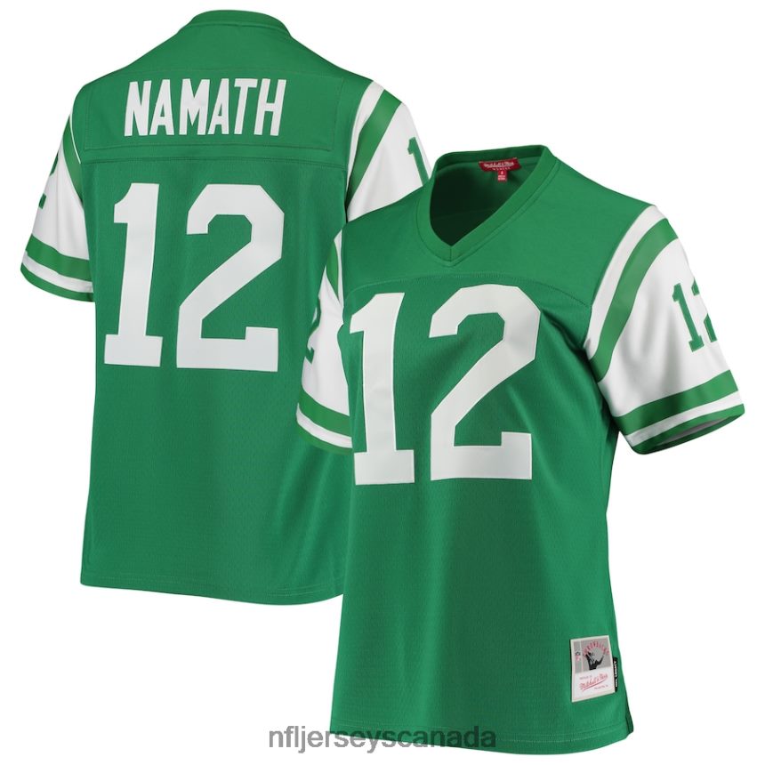 Women New York Jets Joe Namath Mitchell & Ness Green 1969 Legacy Replica Jersey Clothing NFL TBXFR63428