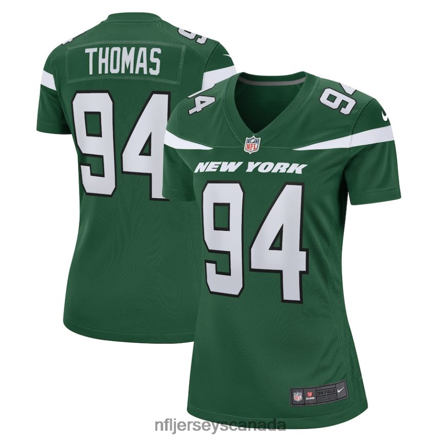 Women New York Jets Solomon Thomas Nike Gotham Green Game Jersey Clothing NFL TBXFR64744