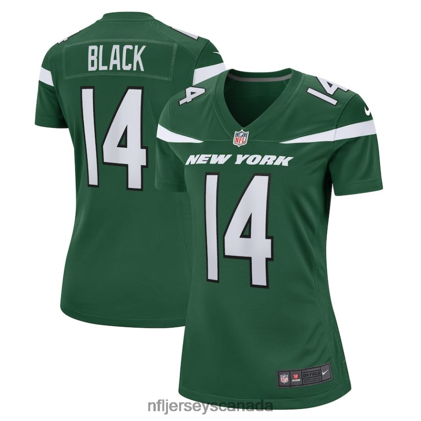 Women New York Jets Tarik Black Nike Gotham Green Game Player Jersey Clothing NFL TBXFR65041