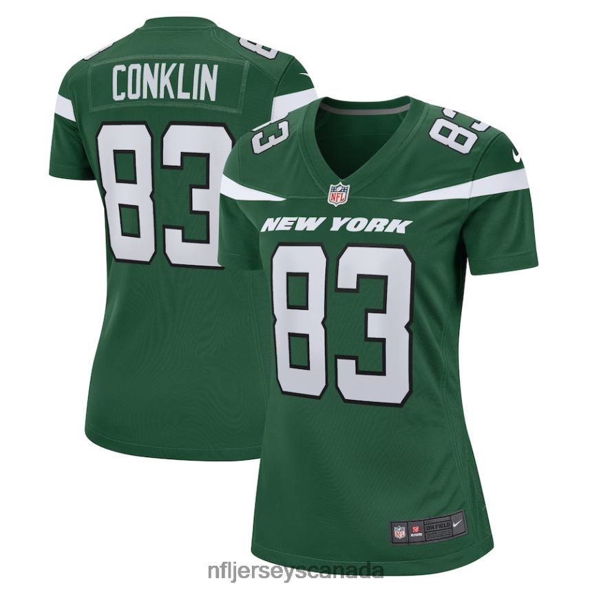 Women New York Jets Tyler Conklin Nike Gotham Green Game Jersey Clothing NFL TBXFR63977