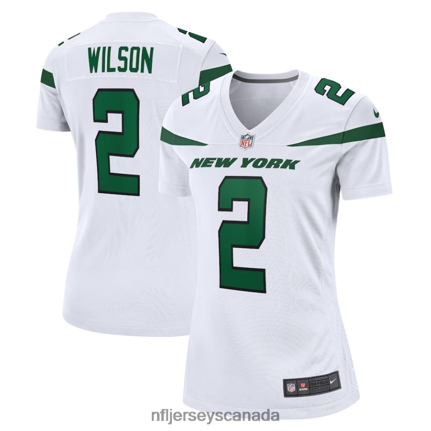 Women New York Jets Zach Wilson Nike White Game Jersey Clothing NFL TBXFR63756