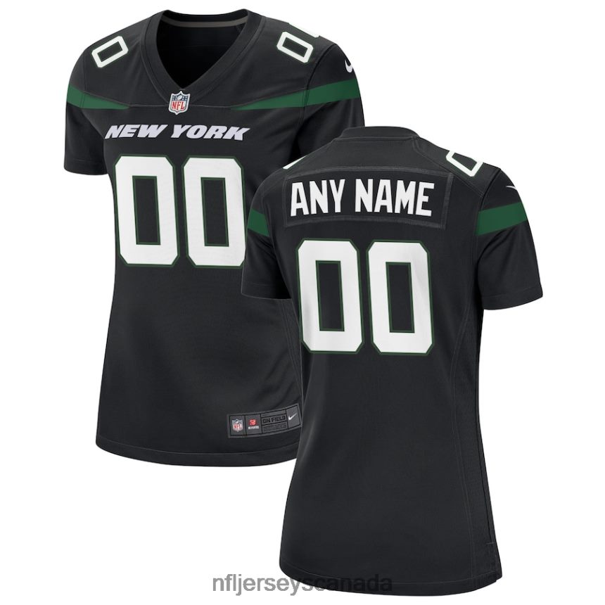 Women Nike Stealth Black New York Jets Alternate Custom Game Jersey Clothing NFL TBXFR6855