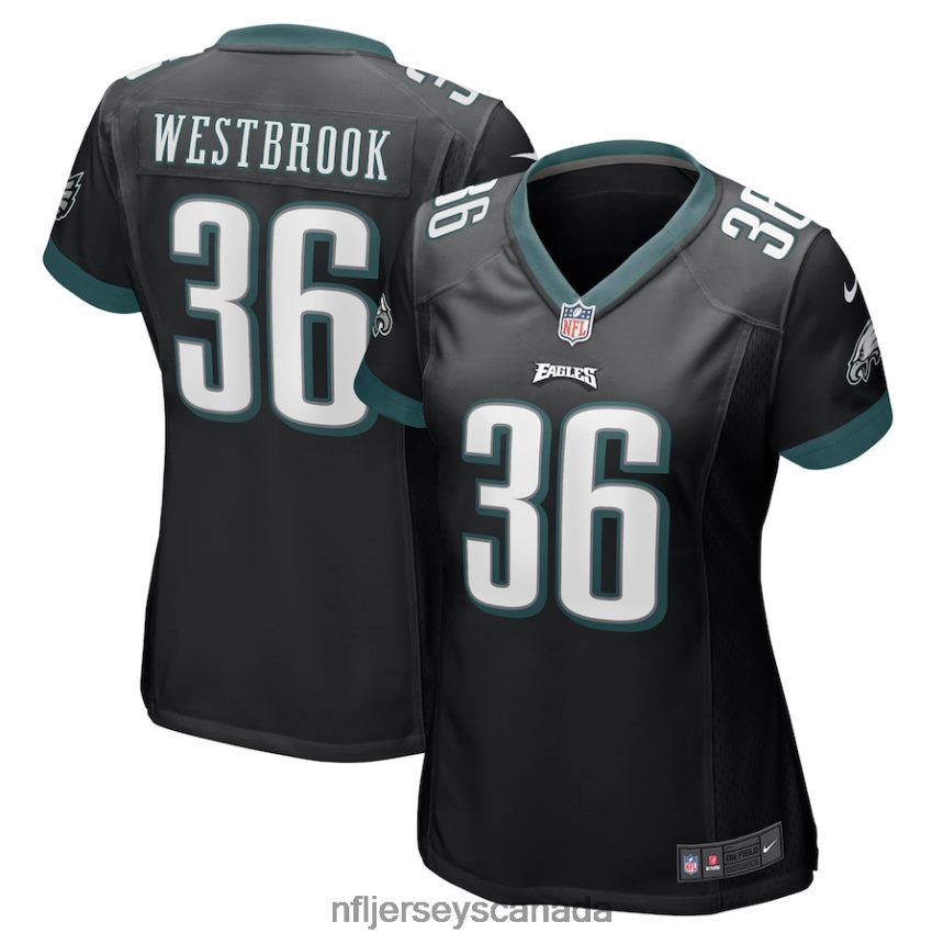 Women Philadelphia Eagles Brian Westbrook Nike Black Retired Game Jersey Clothing NFL TBXFR64800