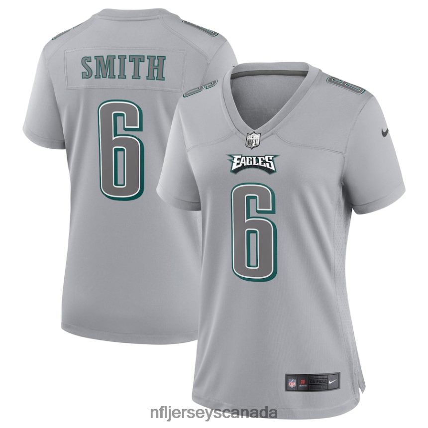 Women Philadelphia Eagles DeVonta Smith Nike Gray Atmosphere Fashion Game Jersey Clothing NFL TBXFR62054