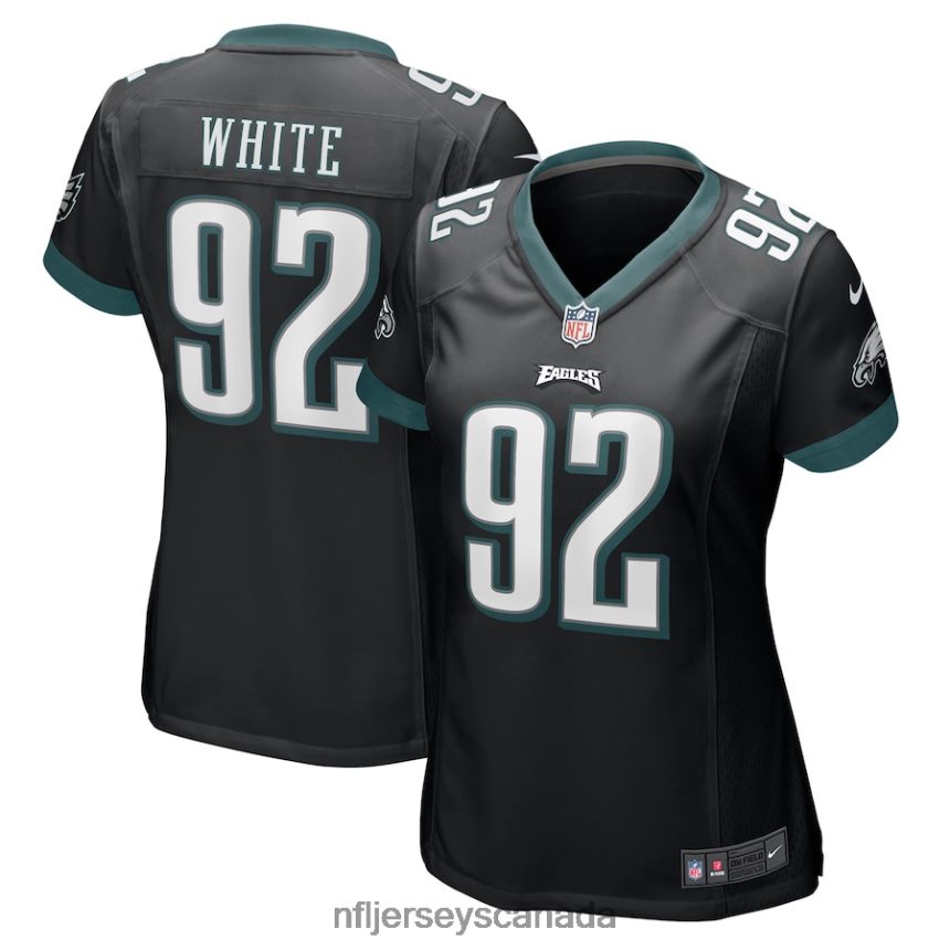 Women Philadelphia Eagles Reggie White Nike Black Retired Game Jersey Clothing NFL TBXFR66446