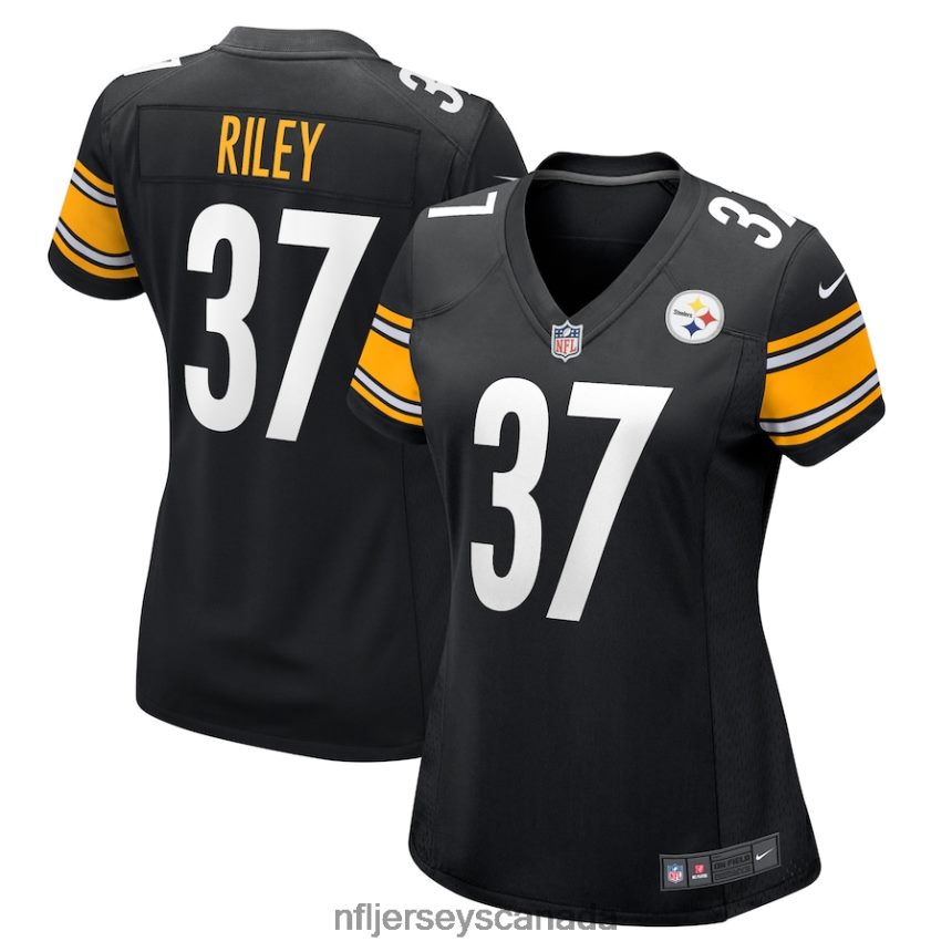 Women Pittsburgh Steelers Elijah Riley Nike Black Game Player Jersey Clothing NFL TBXFR66776