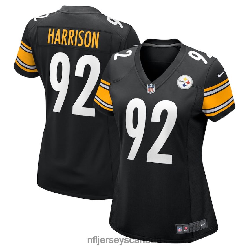 Women Pittsburgh Steelers James Harrison Nike Black Retired Game Jersey Clothing NFL TBXFR63387