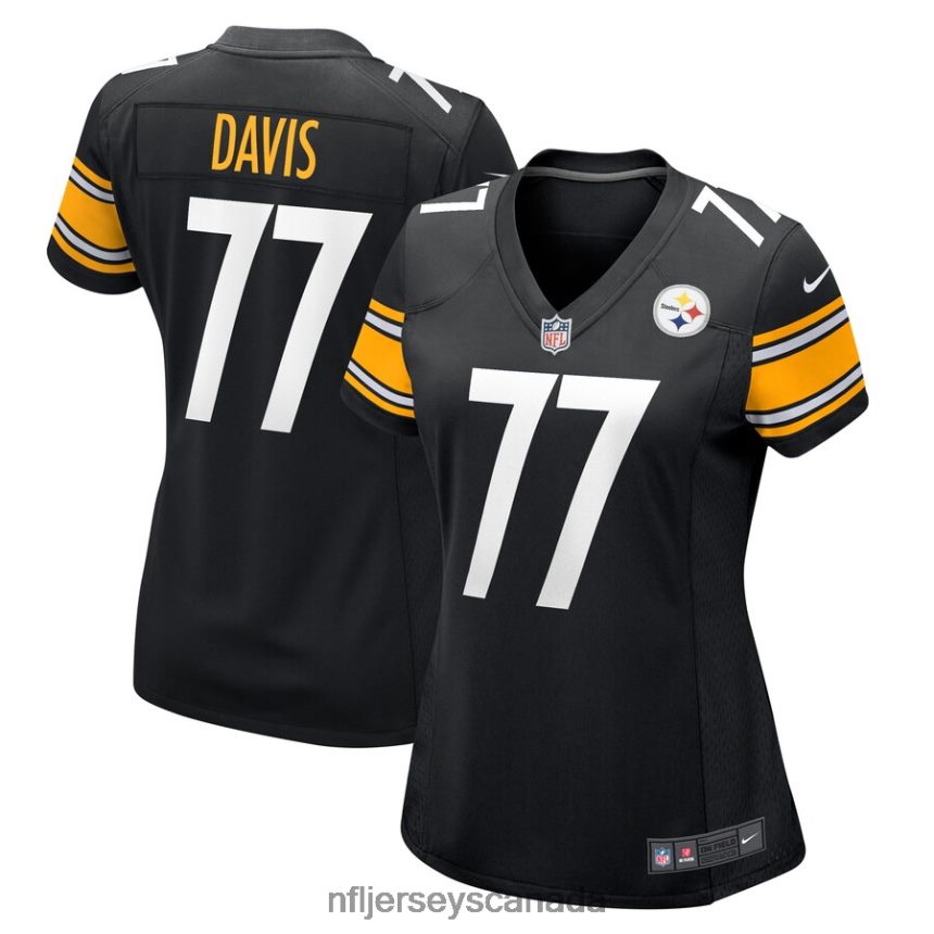 Women Pittsburgh Steelers Jesse Davis Nike Black Game Player Jersey Clothing NFL TBXFR66591