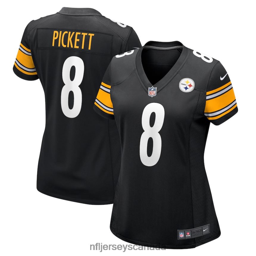 Women Pittsburgh Steelers Kenny Pickett Nike Black Game Jersey Clothing NFL TBXFR6375