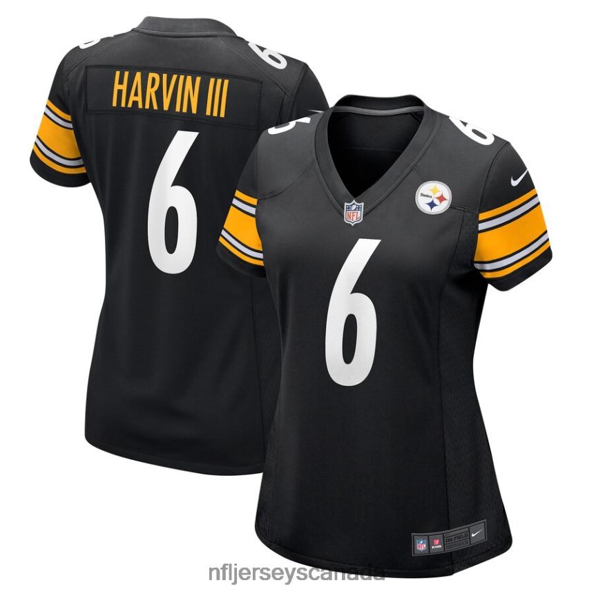 Women Pittsburgh Steelers Pressley Harvin III Nike Black Game Jersey Clothing NFL TBXFR65867