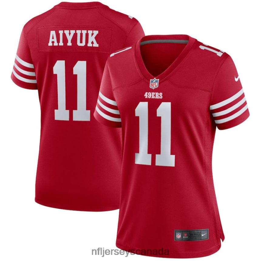 Women San Francisco 49ers Brandon Aiyuk Nike Scarlet Player Game Jersey Clothing NFL TBXFR61654