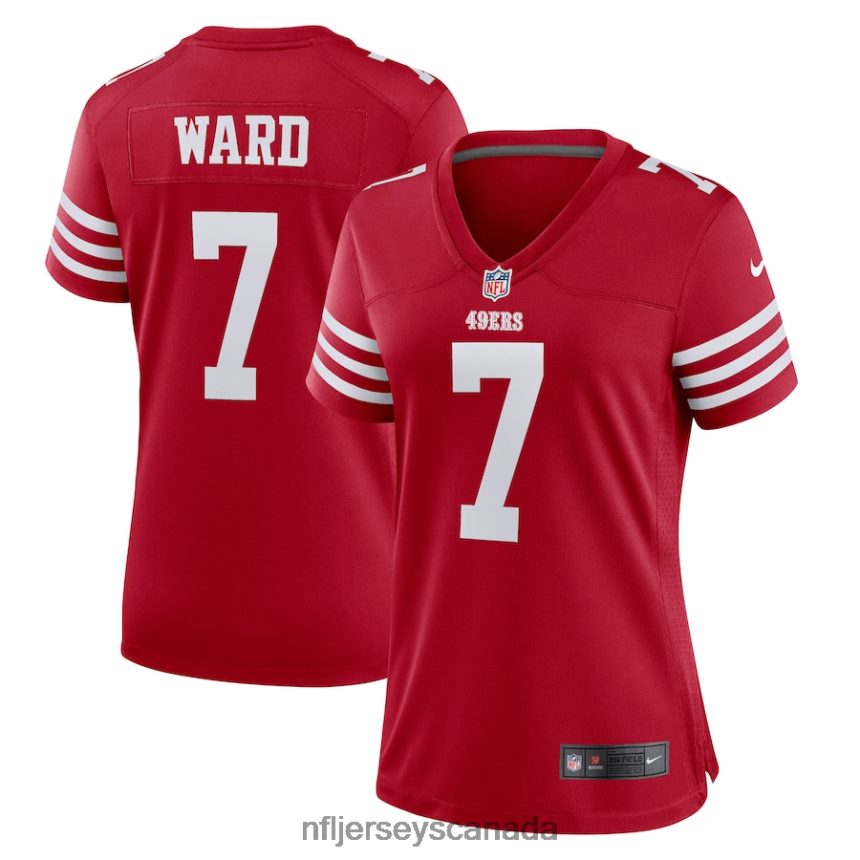 Women San Francisco 49ers Charvarius Ward Nike Scarlet Game Player Jersey Clothing NFL TBXFR64074
