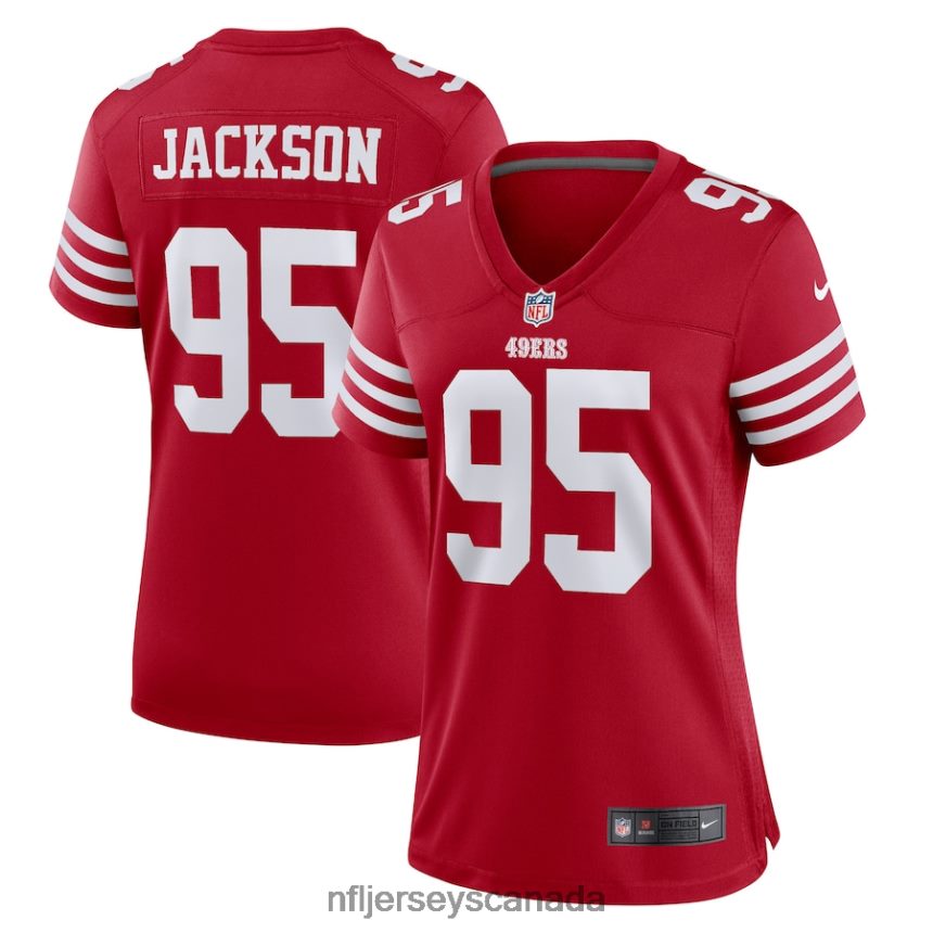 Women San Francisco 49ers Drake Jackson Nike Scarlet Game Player Jersey Clothing NFL TBXFR64684