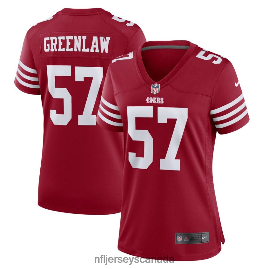 Women San Francisco 49ers Dre Greenlaw Nike Scarlet Home Game Player Jersey Clothing NFL TBXFR63825