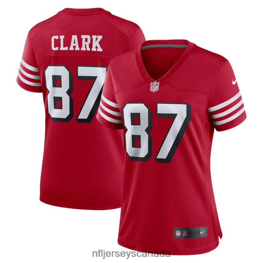 Women San Francisco 49ers Dwight Clark Nike Scarlet Alternate Game Jersey Clothing NFL TBXFR62440