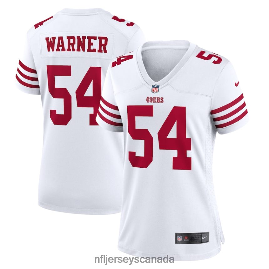 Women San Francisco 49ers Fred Warner Nike White Game Player Jersey Clothing NFL TBXFR63038