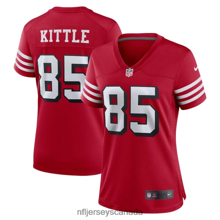 Women San Francisco 49ers George Kittle Nike Scarlet Alternate Game Jersey Clothing NFL TBXFR62797