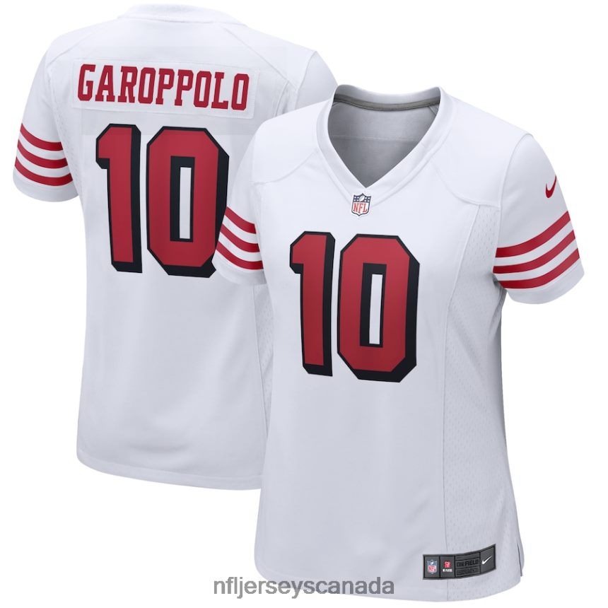 Women San Francisco 49ers Jimmy Garoppolo Nike White Alternate Game Player Jersey Clothing NFL TBXFR62175