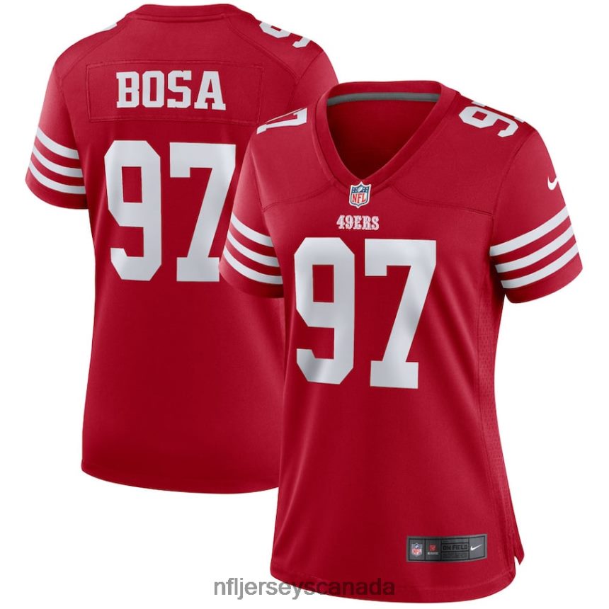 Women San Francisco 49ers Nick Bosa Nike Scarlet Player Game Jersey Clothing NFL TBXFR6125