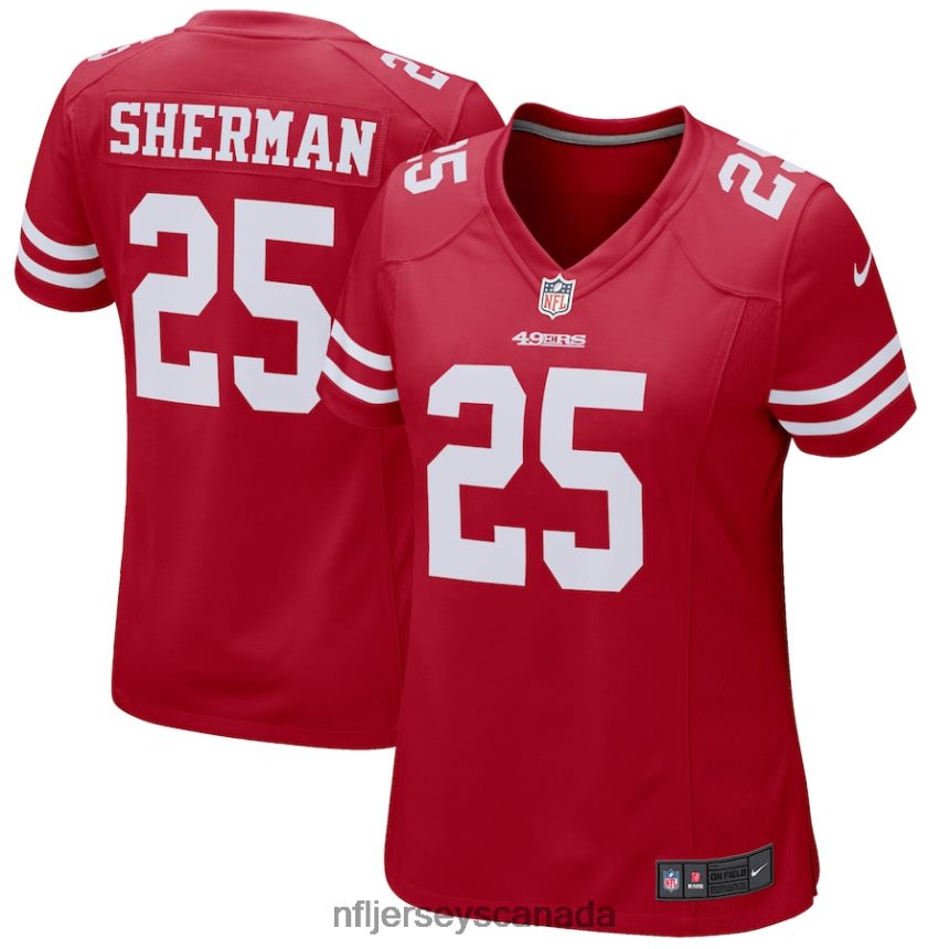Women San Francisco 49ers Richard Sherman Nike Scarlet Game Player Jersey Clothing NFL TBXFR61331
