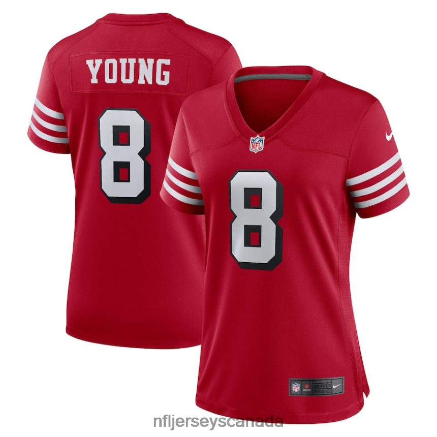 Women San Francisco 49ers Steve Young Nike Scarlet Alternate Game Jersey Clothing NFL TBXFR62666
