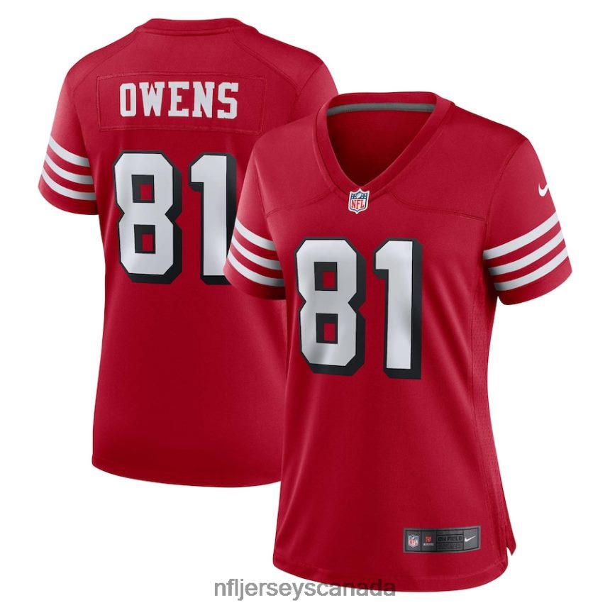 Women San Francisco 49ers Terrell Owens Nike Scarlet Alternate Game Jersey Clothing NFL TBXFR63927