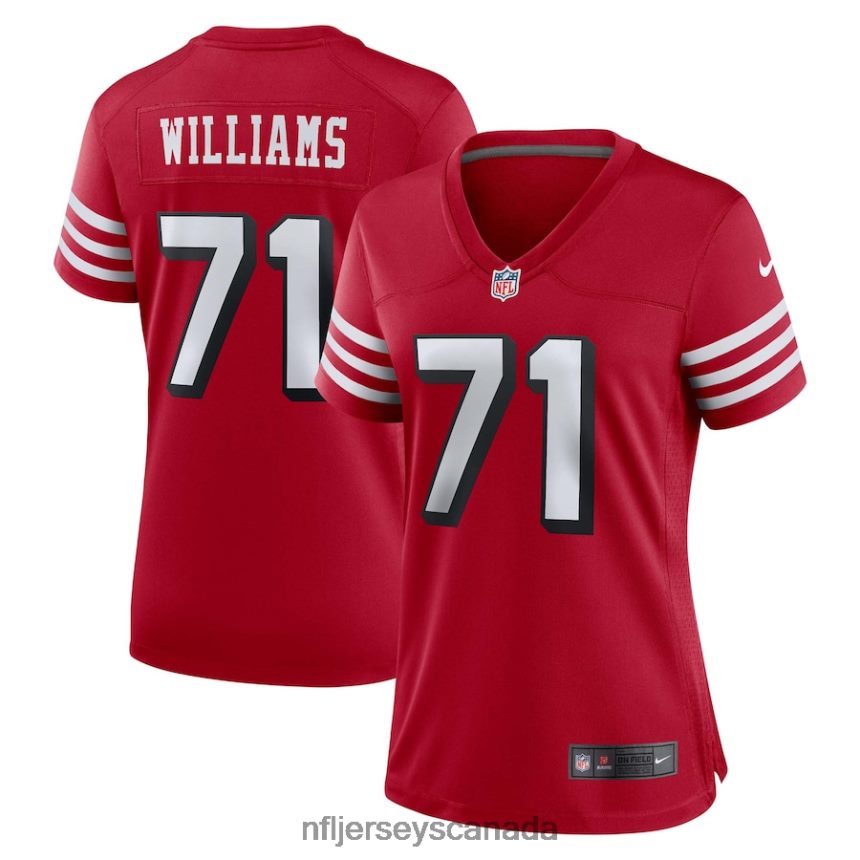 Women San Francisco 49ers Trent Williams Nike Scarlet Alternate Game Jersey Clothing NFL TBXFR63922