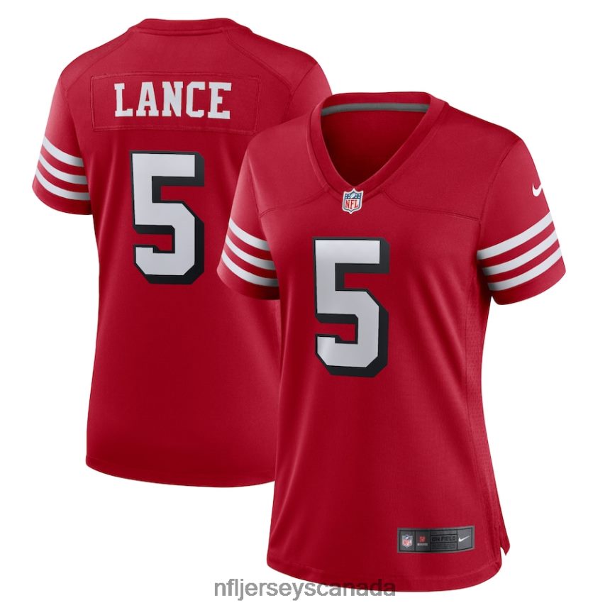 Women San Francisco 49ers Trey Lance Nike Scarlet Alternate Game Jersey Clothing NFL TBXFR64180