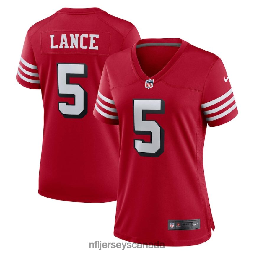 Women San Francisco 49ers Trey Lance Nike Scarlet Alternate Game Player Jersey Clothing NFL TBXFR65004