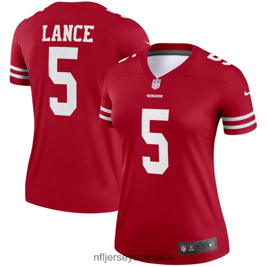 Women San Francisco 49ers Trey Lance Nike Scarlet Legend Player Jersey Clothing NFL TBXFR62751