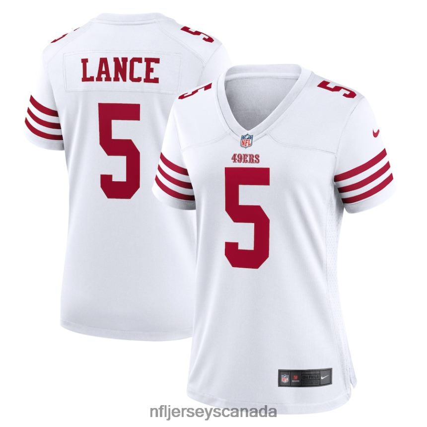 Women San Francisco 49ers Trey Lance Nike White Player Game Jersey Clothing NFL TBXFR64242