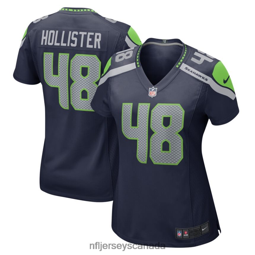 Women Seattle Seahawks Jacob Hollister Nike College Navy Home Game Player Jersey Clothing NFL TBXFR66979