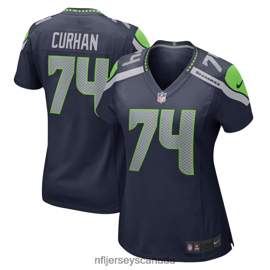Women Seattle Seahawks Jake Curhan Nike College Navy Game Jersey Clothing NFL TBXFR65940