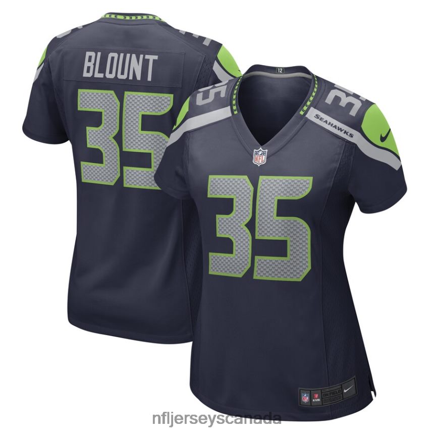 Women Seattle Seahawks Joey Blount Nike College Navy Game Player Jersey Clothing NFL TBXFR66142