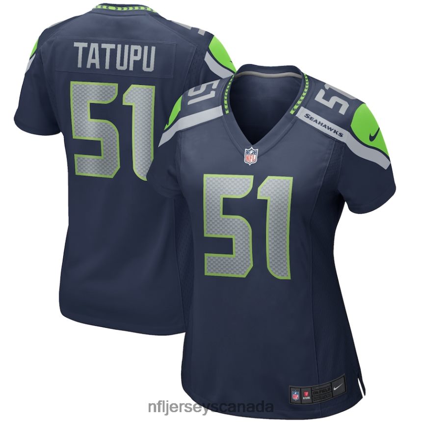 Women Seattle Seahawks Lofa Tatupu Nike College Navy Game Retired Player Jersey Clothing NFL TBXFR62874