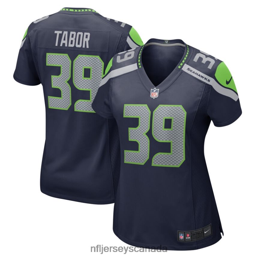 Women Seattle Seahawks Teez Tabor Nike College Navy Home Game Player Jersey Clothing NFL TBXFR65877