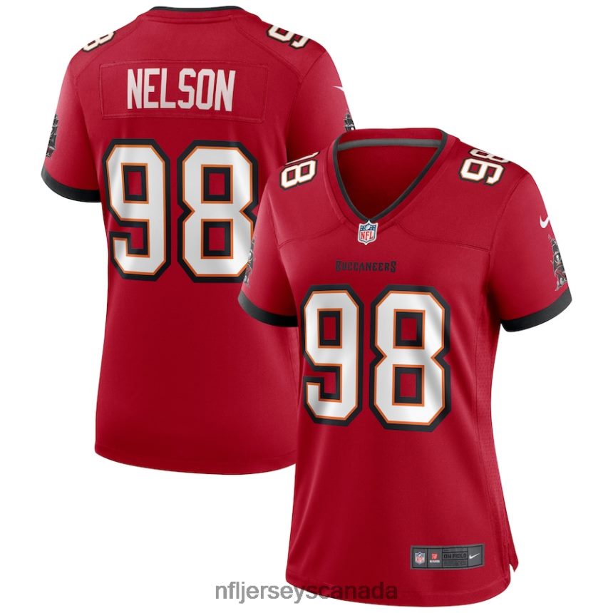 Women Tampa Bay Buccaneers Anthony Nelson Nike Red Game Jersey Clothing NFL TBXFR66164