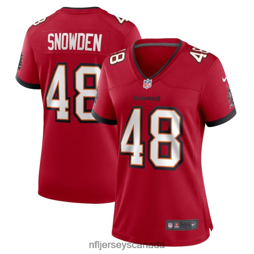 Women Tampa Bay Buccaneers Charles Snowden Nike Red Home Game Player Jersey Clothing NFL TBXFR66169