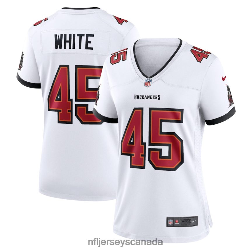 Women Tampa Bay Buccaneers Devin White Nike White Game Jersey Clothing NFL TBXFR62052