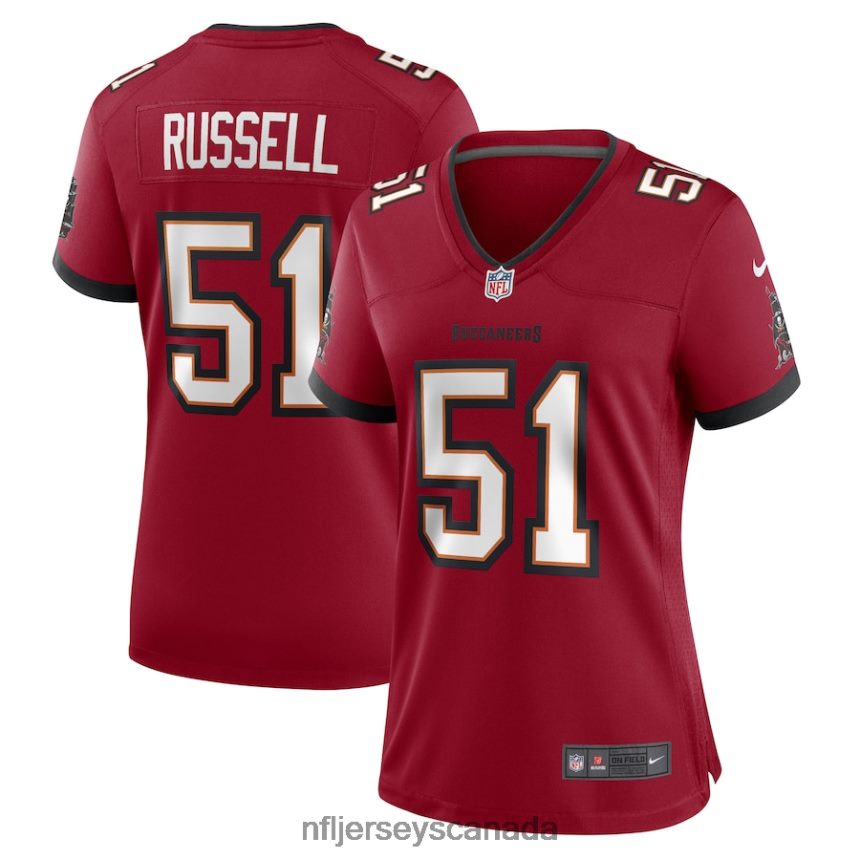 Women Tampa Bay Buccaneers J.J. Russell Nike Red Game Player Jersey Clothing NFL TBXFR64647